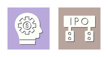 Thinking and Ipo Icon vector