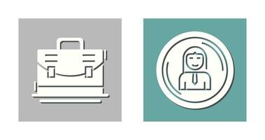 Briefcase and User Icon vector