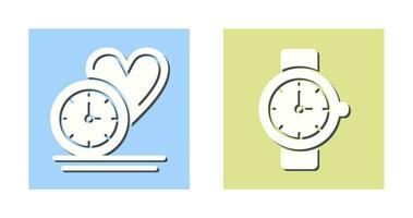 Love and Wrist Watch Icon vector