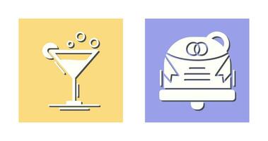 Coktail and Wedding Icon vector