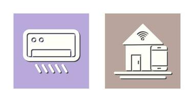 aire acondicionador y hogar automatización icono vector