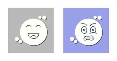 Happiness and Grimacing Icon vector