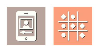 log and Tic Tac Toe Icon vector