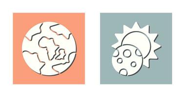 earth and eclipse Icon vector