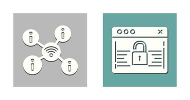 wifi and password Icon vector