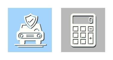 Car and Calculator Icon vector