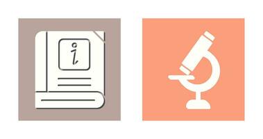 Information and Microscope Icon vector