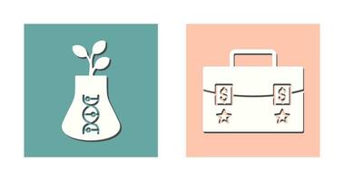 Biology and Briefcase Icon vector