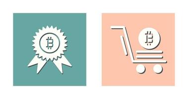 Reward and Pushcart Icon vector