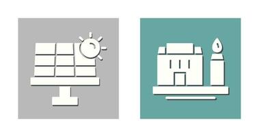 Solar Energy and Factory Icon vector