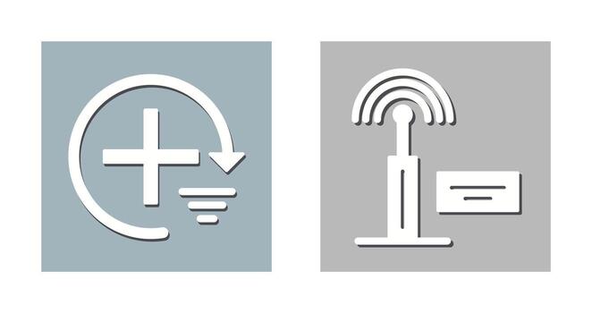 Add and Signal Icon vector