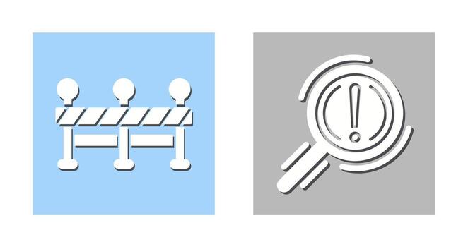 Roadblock and Problem Icon vector