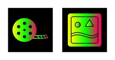 film reel and images Icon vector