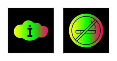 information and No smoking  Icon vector