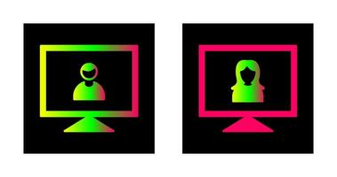 male visitor and female visitor Icon vector