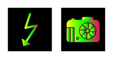 flash and camera Icon vector