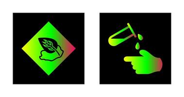 Environment hazard and Corrosive hazard  Icon vector