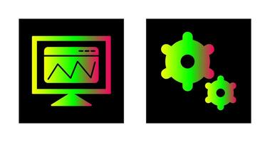 web analysis and preferences Icon vector