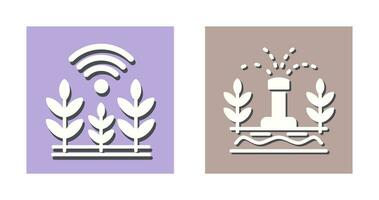 Wheat and Sprinkler Icon vector