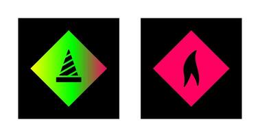 under construction and flammable material  Icon vector