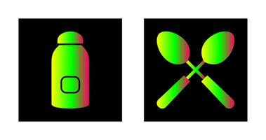 syrup and spoon Icon vector