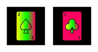 spades cards and clubs card Icon vector