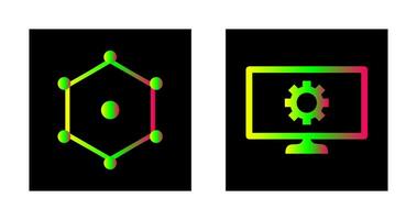 nodes and network setting  Icon vector