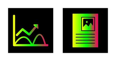 trend in graph and picture attachemnet  Icon vector