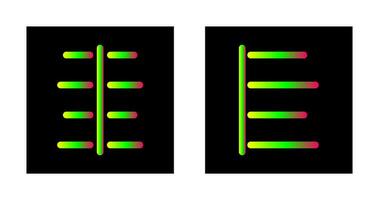 center align and left align  Icon vector