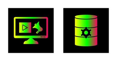 Digital Marketing and Database Management Icon vector