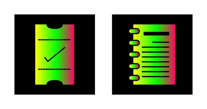 passes and notepad  Icon vector