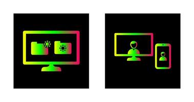 video call and corrupted data Icon vector