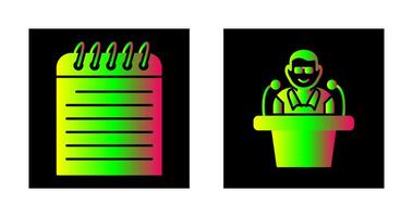 Note and Lecture Icon vector