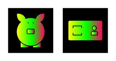 ahorros y afiliación tarjeta icono vector