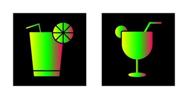 lemon juice and drinks Icon vector