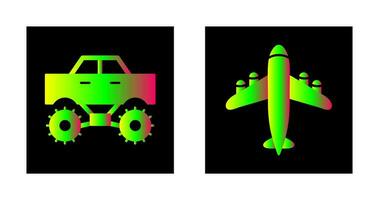 Monster Truck and transport Icon vector