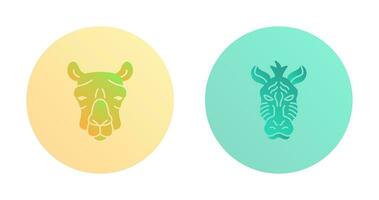 Camel and Zebra Icon vector