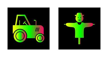 tractor y agricultura icono vector