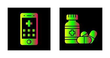 Emergency Call and Medicine Icon vector