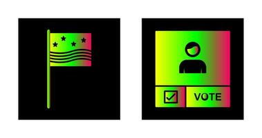 Flags and Candidate Banner Icon vector