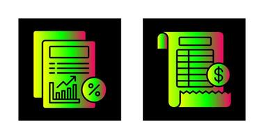Report and Bill Icon vector