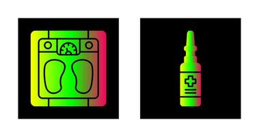 Weighing Scale and Nasal Icon vector