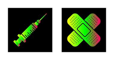 Syringe and Bandages Icon vector