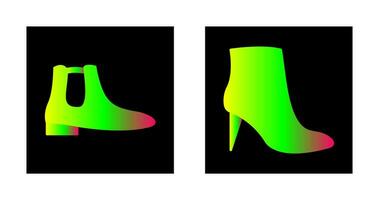 Men Boots and high heels Icon vector