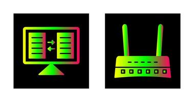 File Sharing and Router Icon vector