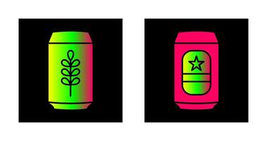 Beer Can and beerage Icon vector