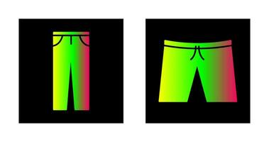 pantalones y pantalones cortos icono vector