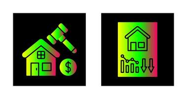 Auction and Real Estate Icon vector