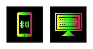 Connected Device and Corrupted data Icon vector
