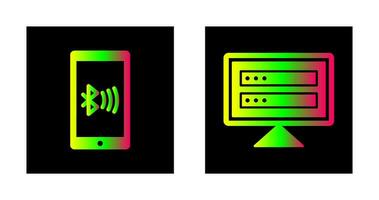 Connected Device and Corrupted data Icon vector